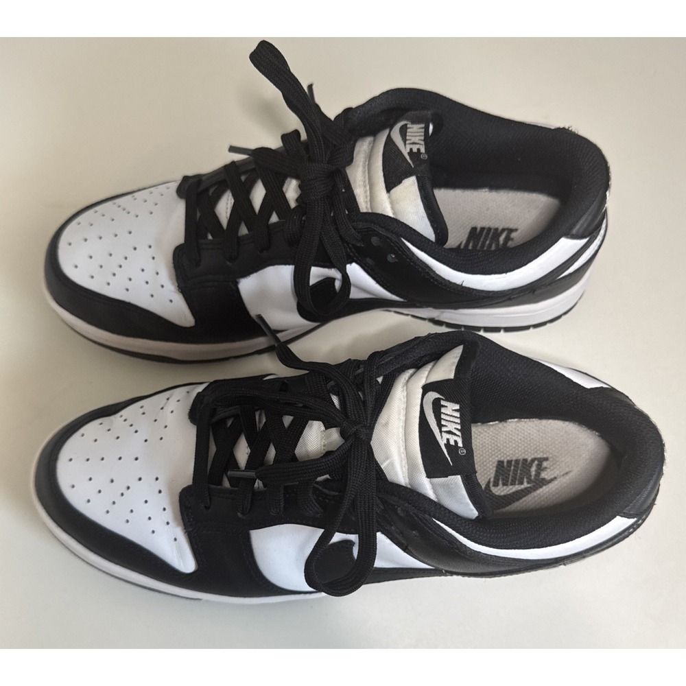 Size 10- Nike Dunk Low Black White - Picture 2 of 7